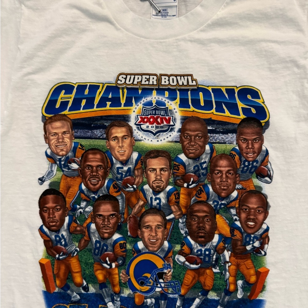 Vintage Pro Play Super Bowl 34 Rams Tee​ - Picture 2 of 6